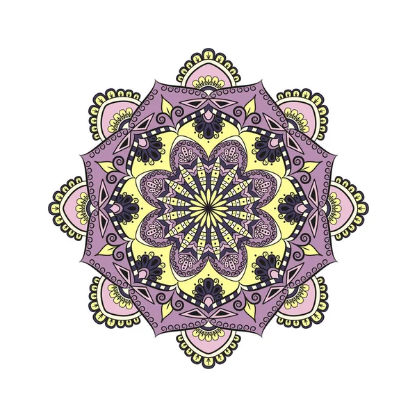 Mandala de flores. Patrón oriental, ilustración vectorial. Islam, Ar — Archivo Imágenes Vectoriales