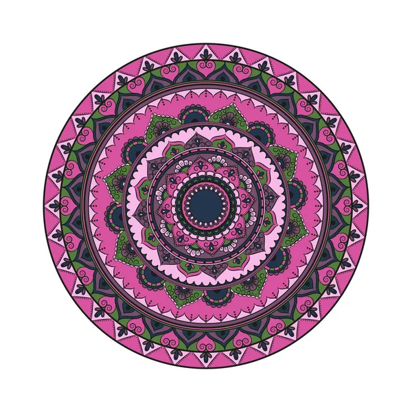 Mandala de flores. Patrón oriental, ilustración vectorial. Islam, Ar — Vector de stock