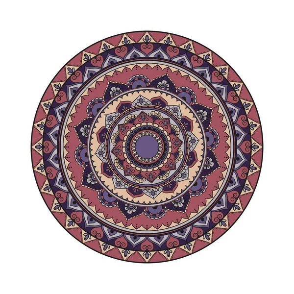 Mandala de flores. Patrón oriental, ilustración vectorial. Islam, Ar — Vector de stock