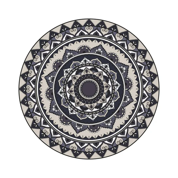 Mandala de flores. Patrón oriental, ilustración vectorial. Islam, Ar — Vector de stock