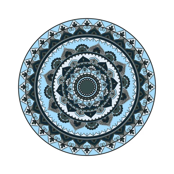 Mandala de flores. Patrón oriental, ilustración vectorial. Islam, Ar — Vector de stock