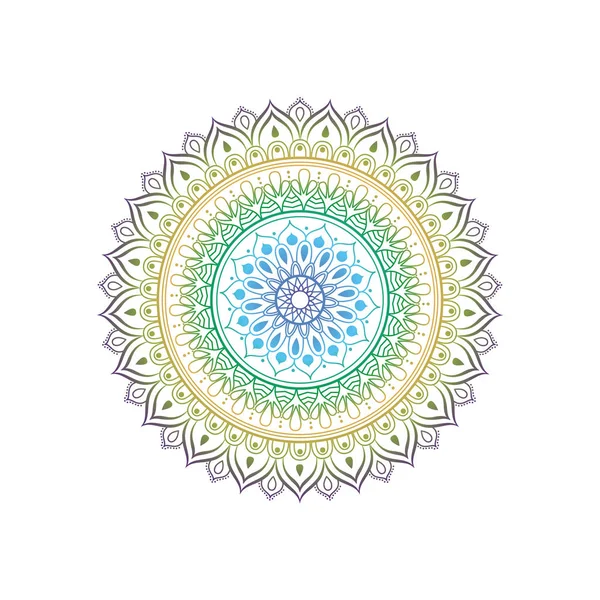 Mandala aux fleurs. Modèle oriental, illustration vectorielle. Islam, Ar — Image vectorielle