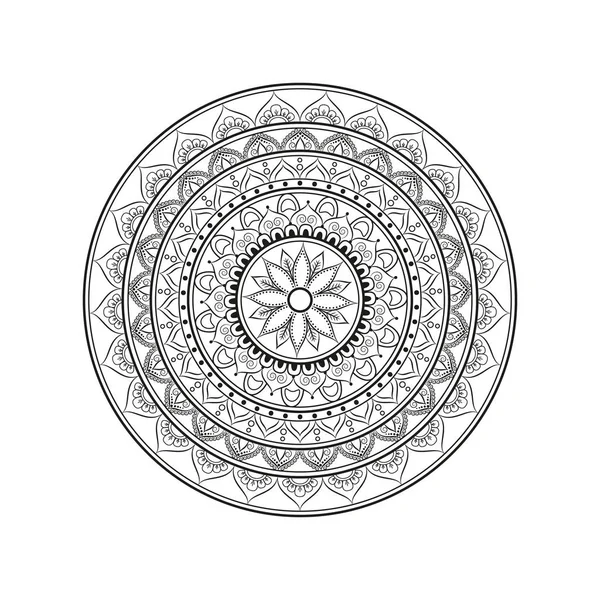 Çiçek Mandala. Oryantal desen vektör çizim. Islam, Ar — Stok Vektör
