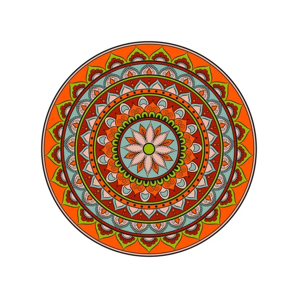 Mandala de flores. Patrón oriental, ilustración vectorial. Islam, Ar — Archivo Imágenes Vectoriales