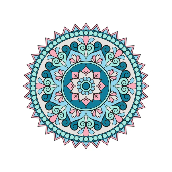 Mandala aux fleurs. Modèle oriental, illustration vectorielle. Islam, Ar — Image vectorielle