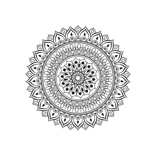 Μάνταλα λουλούδι. Ασιατικό σχέδιο, εικονογράφηση φορέα. Ισλάμ, Ar — Διανυσματικό Αρχείο