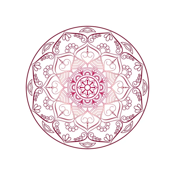 Μάνταλα. Στρογγυλό διακόσμητικό λουλουδάτο μοτίβο. Διακοσμητικό στοιχείο. Όριε — Διανυσματικό Αρχείο