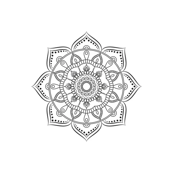 Mandala. Ornement rond motif floral. Elément décoratif. Orie — Image vectorielle