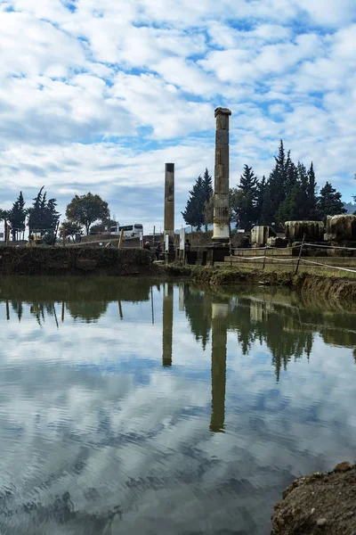 クラロス古代都市と彫刻 — ストック写真