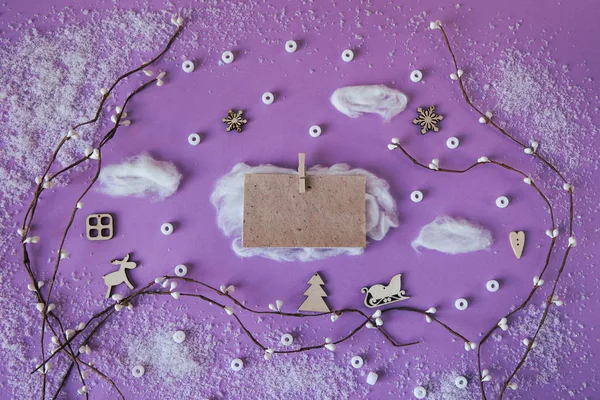 Arka plan Christmas dekorasyon ile. Tebrik kartı, kopya alanı