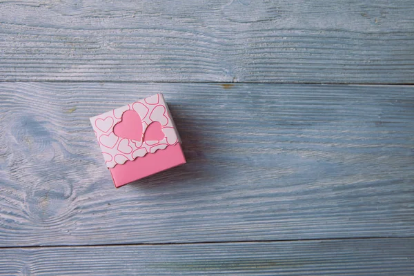 Sevgililer günü kopya alanı ile ahşap arka plan kutusu