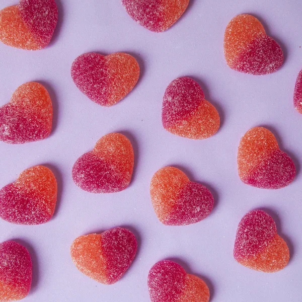 Sevgililer günü kalp şekli şeker. Yakın çekim