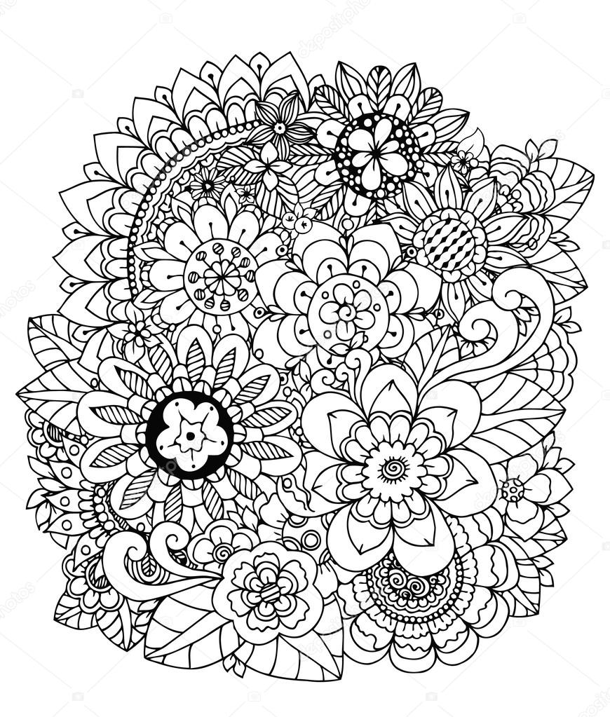 矢量插图 花 蘑菇涂鸦绘图 冥想运动 着色书抗压力成人 黑色白色 图库矢量图像 C Tanvetka 矢量插图 花 蘑菇涂鸦绘图 冥想运动 着色书抗压力成人 黑色白色 图库矢量图像 C Tanvetka