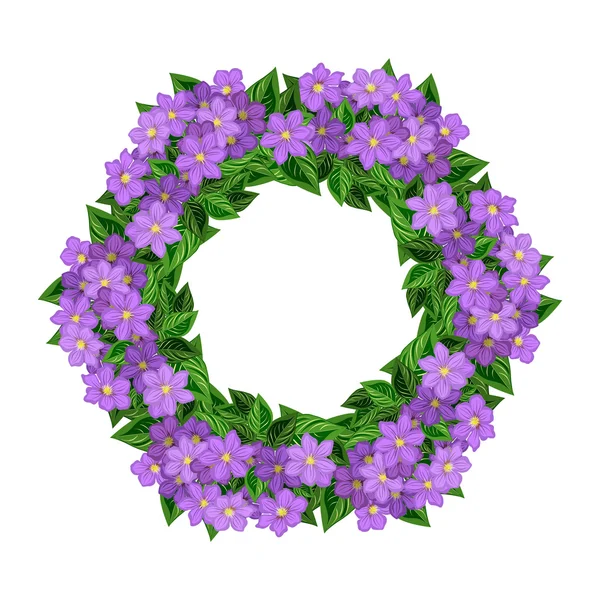 Frame with clematis — Stock Vector