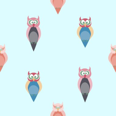 Baykuşlarla kusursuz desen. 