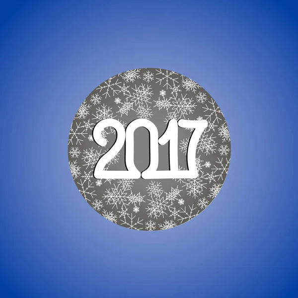 Feliz año nuevo 2017 tarjeta de felicitación . — Archivo Imágenes Vectoriales