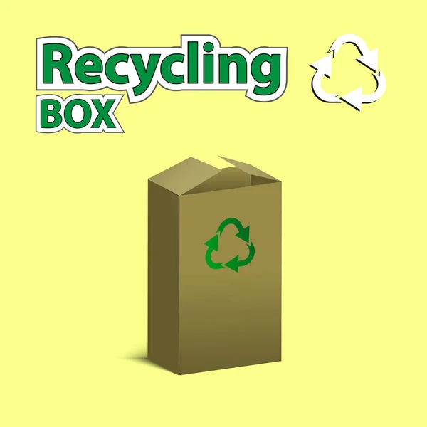 Recycling box. Vector illustration.