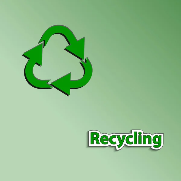 Design respectueux de l'environnement. Recyclage . — Image vectorielle
