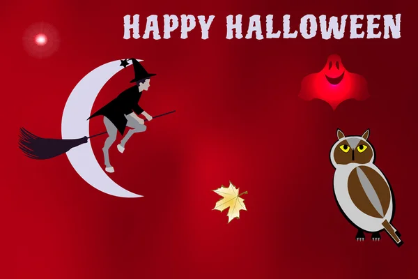 Vektoros illusztráció a karakterek és a tárgyak, hogy a fél a Halloween — Stock Vector