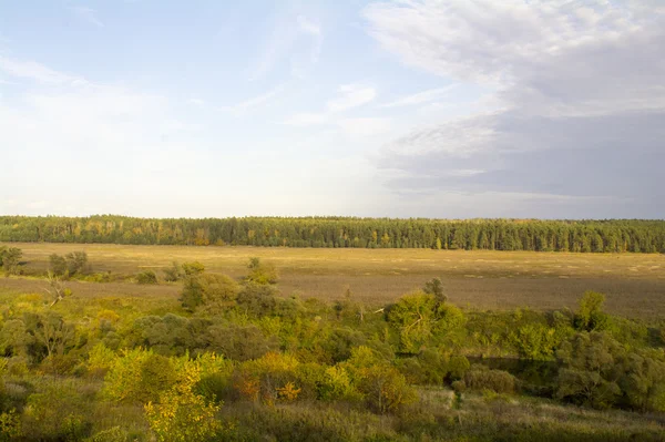 Pola wokół, Tula region i rzeką Oka — Zdjęcie stockowe