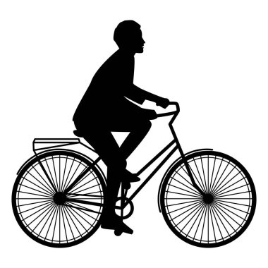 Bir kadın Bagaj, düz stil ile turuncu bir bisiklet sürmek