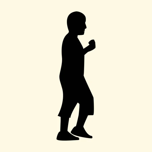 Εικονογράφηση διάνυσμα μια απεικόνισή του ένα μικρό αγόρι είναι το περπάτημα και τρώγοντας παγωτό το καλοκαίρι — Διανυσματικό Αρχείο