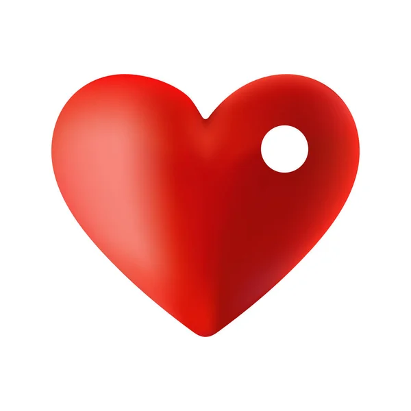Vector εικονογράφηση της στην εσωτερική κόκκινη καρδιά για την ημέρα του Αγίου Βαλεντίνου - ένα πλέγμα διαβάθμισης — Διανυσματικό Αρχείο