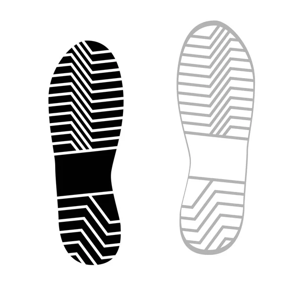 Kaba ayakkabı, düz stil vektör çizim yazdırır — Stok Vektör