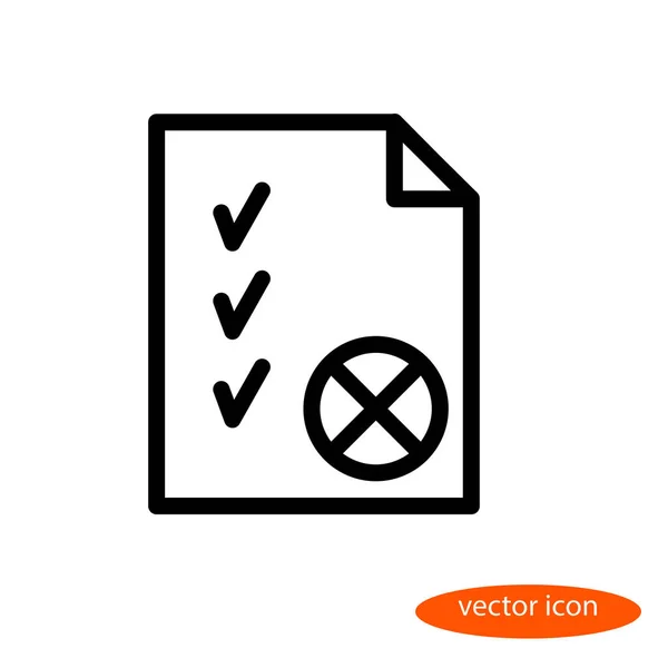 Vektor lineares Bild eines Papierblattes mit drei Punkten und einem Siegel, einem flachen Liniensymbol — Stockvektor