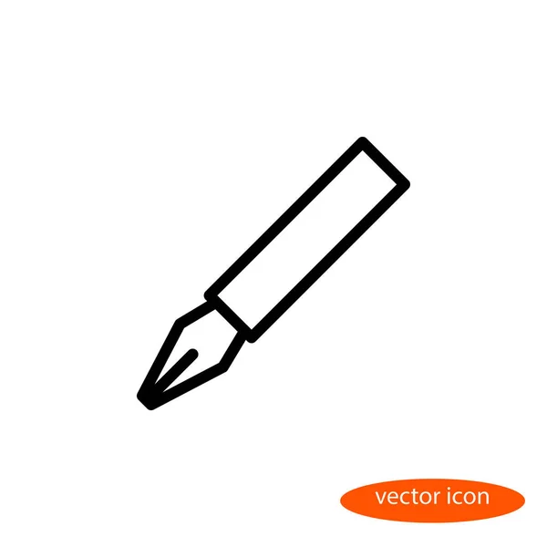 Vektor lineares Stift-Bild, flache Linie-Symbol — Stockvektor