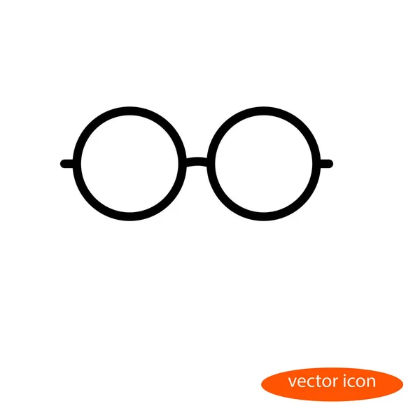 Imagem linear vetorial simples de óculos, ícone de linha, estilo plano —  Vetores de Stock