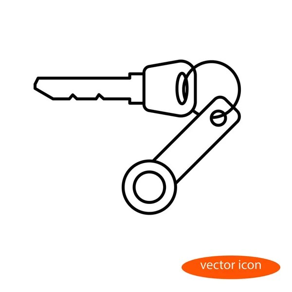 Imagem linear vetorial simples da chave e uma chave magnética do ícone plano e plano para o site —  Vetores de Stock