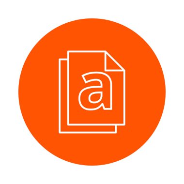 Mektup, vektör yuvarlak tek renkli simge, düz stil sayfaya