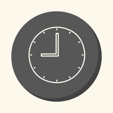 Duvar saati, vektör yuvarlak doğrusal bir yanılsama birimin simgesiyle