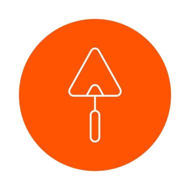 Bina mala tuğla duvar için vektör yuvarlak doğrusal simgesi, düz stil