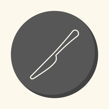 Bıçağını vektör yuvarlak ile birim, basit renk değişikliği yanılsamasını satırı simgesi