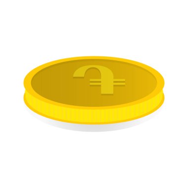 Vektör altın sikke illüstrasyon AMD, simgesiyle Dramı