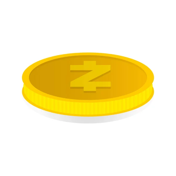 矢量图的金币与符号 cryptocurrency Zcash — 图库矢量图片