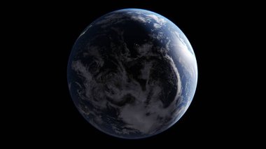 Gece Pasifik Okyanusu arasında Asya, Avustralya ve Amerika dünya dünya üzerinde