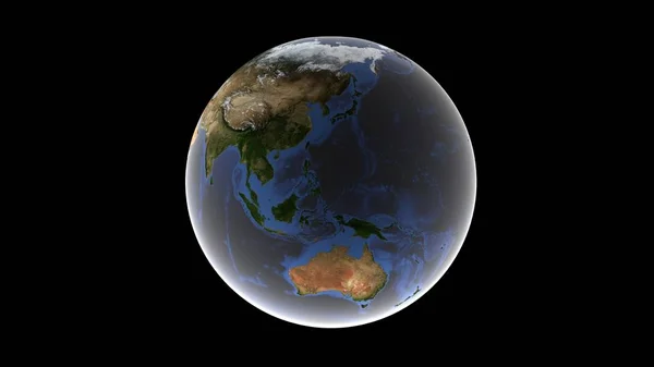 Rilievo immagine del globo, Asia e Australia, rendering 3D, gli elementi di questa immagine sono forniti dalla NASA . — Foto Stock