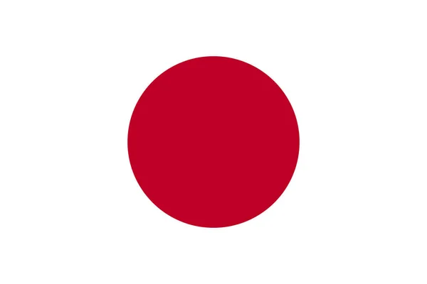 Флаг Японии в национальных официальных цветах и пропорциях, вектор . — стоковый вектор