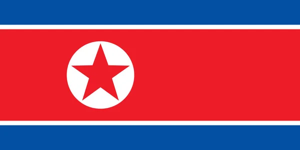 Прапор Північної Кореї у національних Офіційні кольору і пропорції, вектор. — стоковий вектор