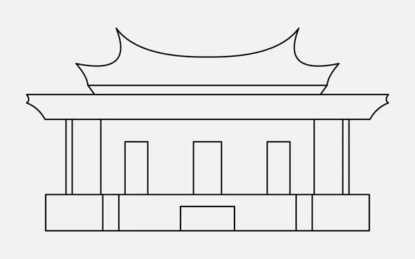 Vektorillustration des Zeichens der chinesischen Philosophie, Ikone des Konfuziustempels — Stockvektor