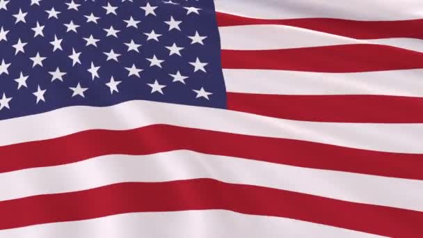 Csapkodott a szélben, 3D-s illusztráció Egyesült Államok zászlaja 