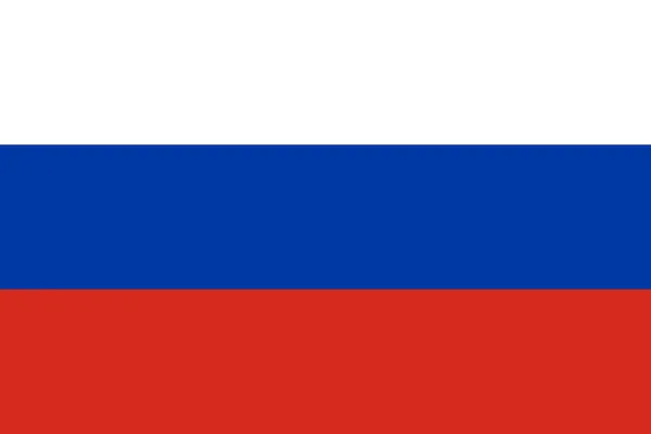 Vlag van Rusland in de nationale kleuren, vector. — Stockvector