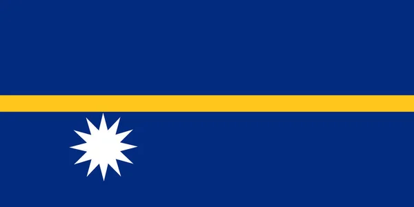 Vlag van Nauru in nationale kleuren, vector. — Stockvector