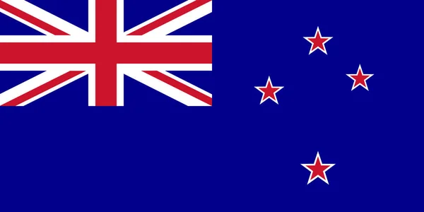 Bandeira da Nova Zelândia em cores nacionais, vetor . — Vetor de Stock