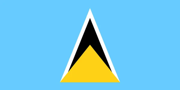 Bendera Saint Lucia dalam warna nasional, vektor . - Stok Vektor
