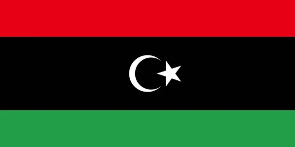 Libya Ulusal renklerde bayrak, vektör. — Stok Vektör