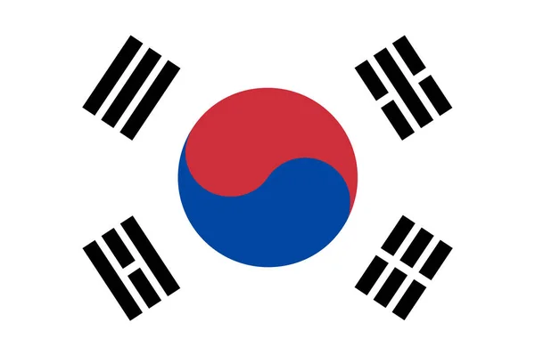 Markeren in kleuren van Zuid-Korea, vector. — Stockvector